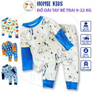 Đồ Bộ Cho Bé Trai 9-22 Kg Set Bộ Quần Áo Dài Tay Trẻ Em Mặc Nhà Làm Đồ Ngủ Borip In Hình Hot Trend Homie Kids