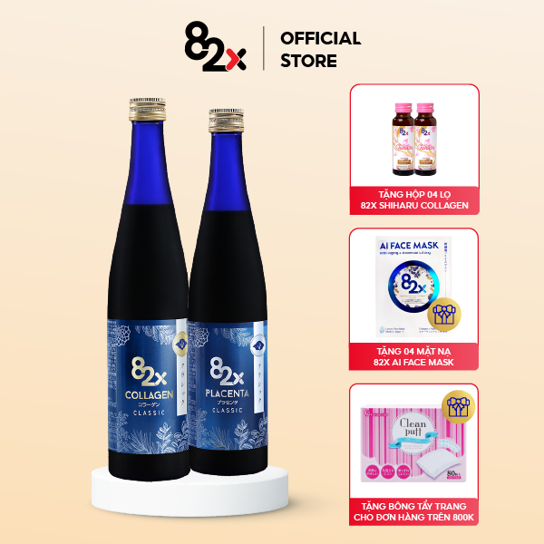 Combo 82X Classic “TRẮNG MỊN DA TUYẾT – THANH KHIẾT HOA LÊ” Dạng Nước, 500ml/Chai Đến Từ Nhật.