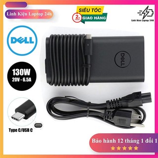Sạc laptop dell 130w usb c dành cho dell xps 15 17, dell latitude, dell precision, dell vostro, dell alienware