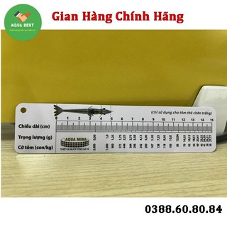 Thước đo chiều dài tôm,Thước đo tôm,Thước đo size tôm, Thước đo kích thước tôm