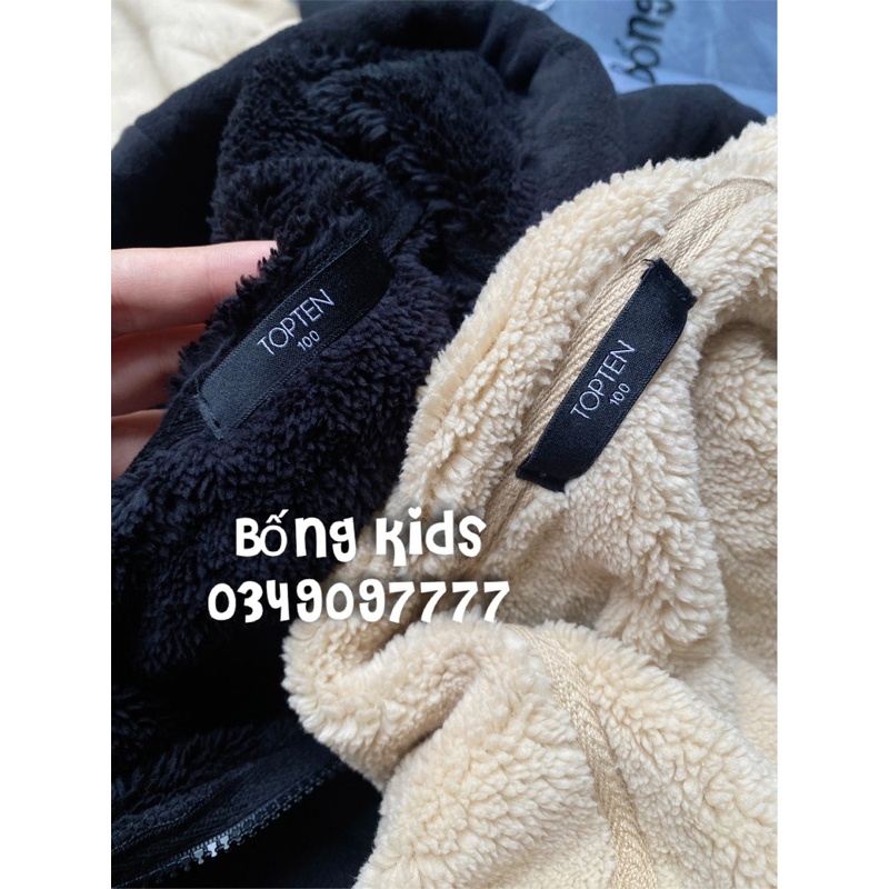 Áo Khoác Nỉ Băng Lông Nam Lót Cừu Basic Topten Man