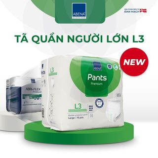 (Giao hỏa tốc) Bỉm, tã quần người lớn thấm hút 2.4 lít Abena Pants Premium (gói 15 miếng) - Nhâp khẩu Đan Mạch