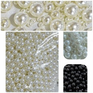 500gr hạt trai 6-14mm  hạt nhựa ABS  trang trí sinh nhật , tiệc cưới,làm bằng tay