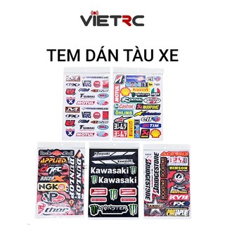 Tem (nhãn, decal, đề can, sticker) dán tàu, xe, máy bay điều khiển từ xa