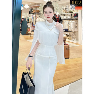 Set váy tổng tài nữ may i103 màu trắng tiểu thư – set váy dài sang trọng chuẩn may