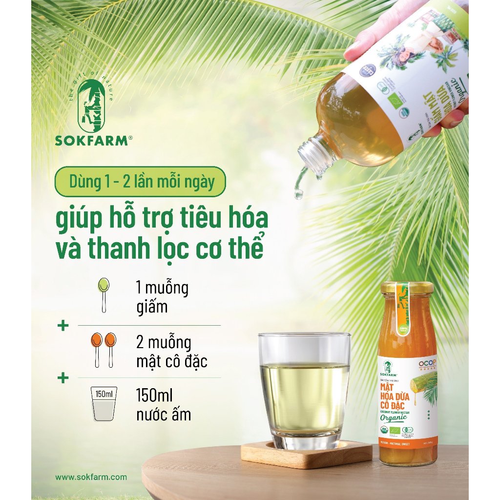 GIẤM MẬT HOA DỪA - ĐẶC SẢN TRÀ VINH 180G  COCONUT FLOWER VINEGAR