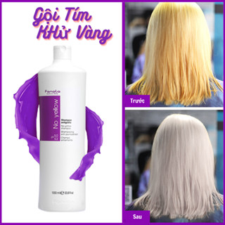 Dầu gội tím FANOLA NO YELLOW 1000ML ITALY - khử ánh vàng giữ màu cho tóc nhuộm, tóc tẩy bền màu