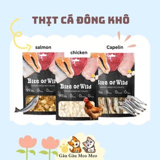 Thịt tươi sấy khô bite of wild cho thú cưng gói 40g