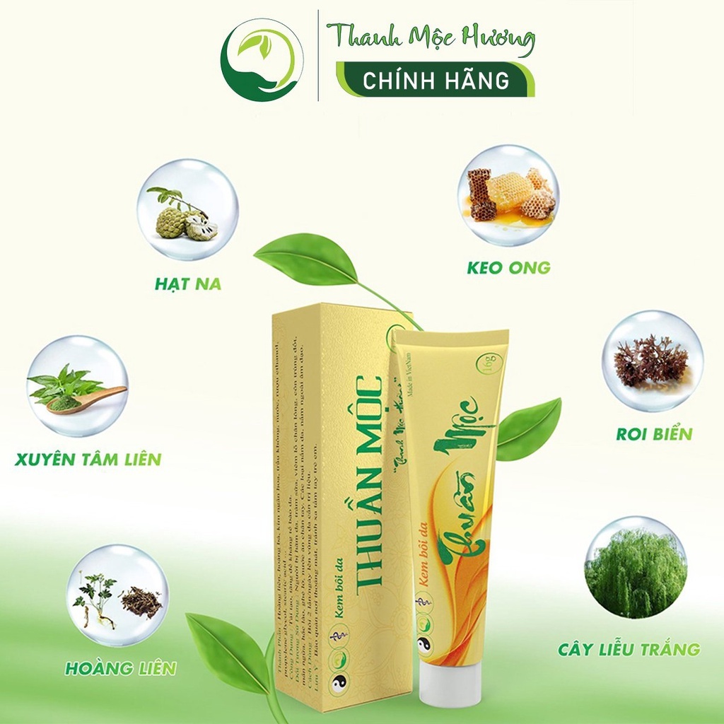 Kem Bôi Da Thuần Mộc Thanh Mộc Hương Tái Tạo Da, Bôi Nấm Ngứa Mẫu Mới 16G