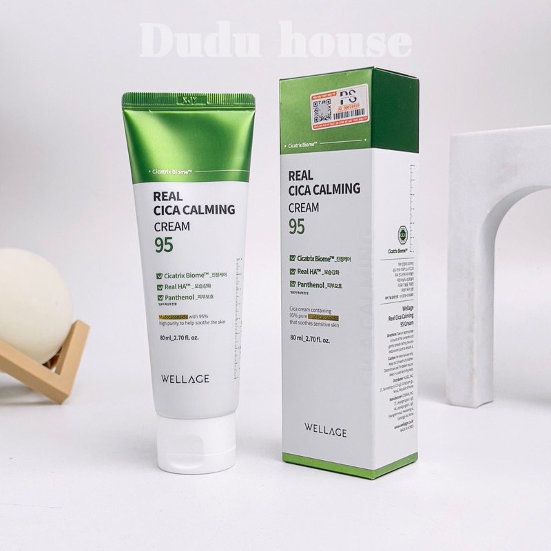 Kem dưỡng da WELLAGE Real Cica Calming 95 Cream 80ml