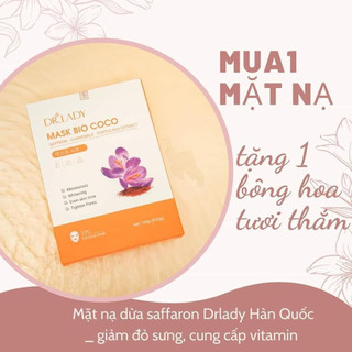 Mặt nạ dừa dr.lady bio coco dưỡng ẩm da, dưỡng trắng da, giúp làm đều màu da