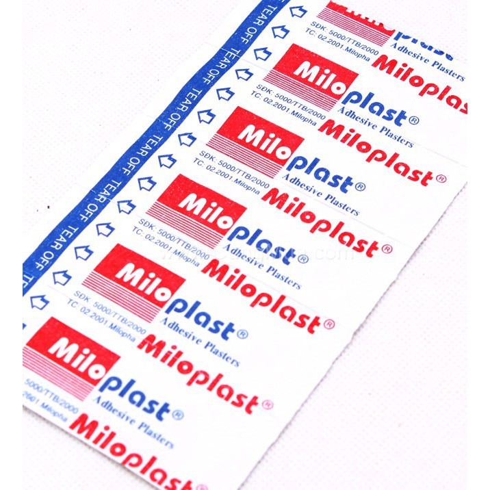 Hộp băng keo cá nhân Miloplast, gạc vết thương, an toàn tiện dụng cho gia đình và các cơ sở y tế