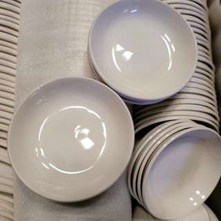  Combo 6 Dĩa đựng nước tương dĩa đựng nước sốt đẹp   6 dĩa sứ trắng 3.8in đựng chanh ớt chén đựng gia vị D38 