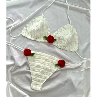 Rose Bikini Len (Crochet Handmade)
