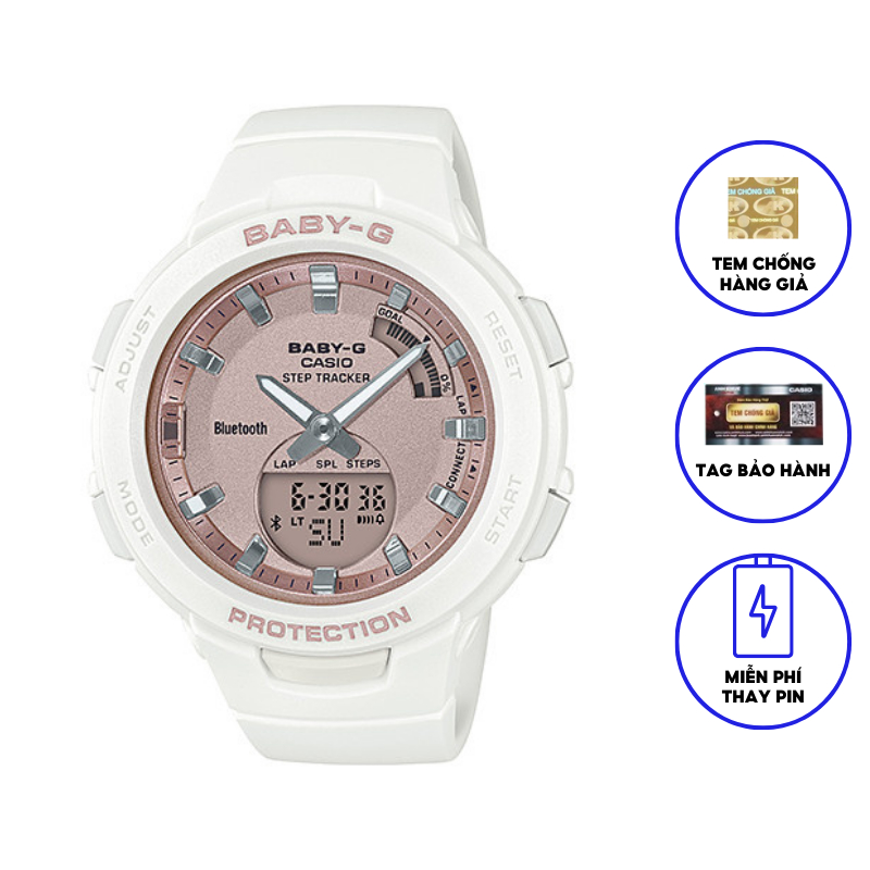 Đồng Hồ Casio Nữ Dây Nhựa BABYG BSA-B100MF-7A Chính Hãng
