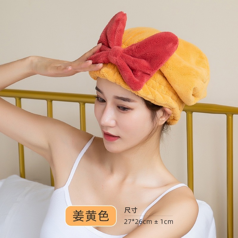 Mũ nón Ủ Tóc Khô Nhanh Siêu Thấm Hút Nước Có GẮN NƠ Siêu Xinh Cho Nữ