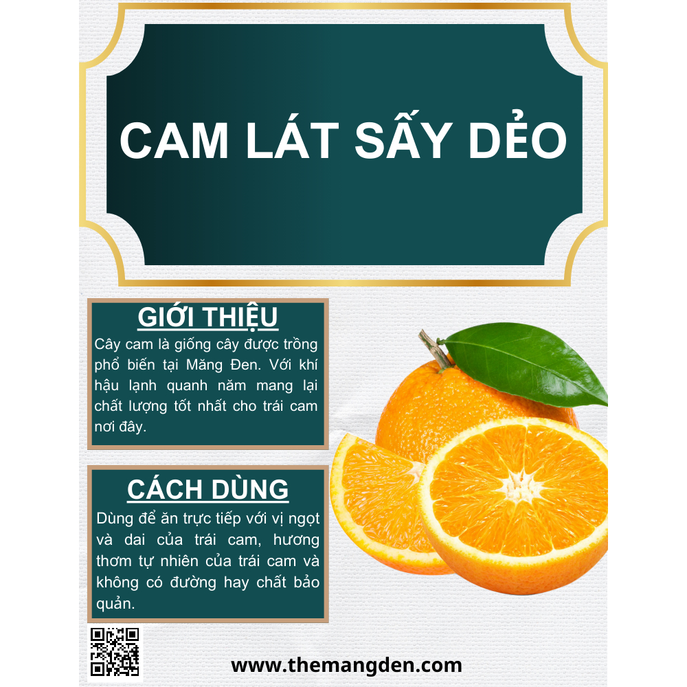 Cam Lát Sấy Dẻo Không Đường The Măng Đen 250g Đặc Sản Măng Đen Kon Tum