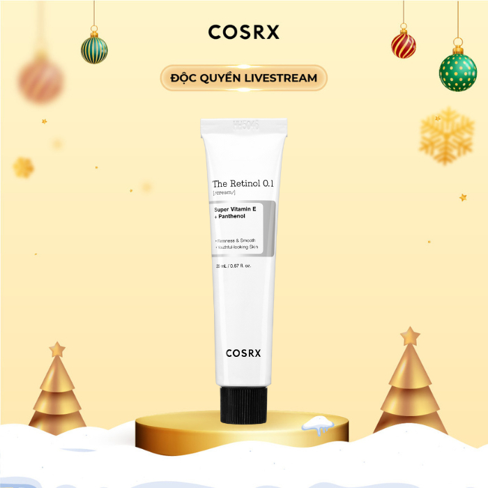 Kem dưỡng COSRX The Retinol 0.1 Cream nguyên chất 0,1% làm mờ nếp nhăn 20ml