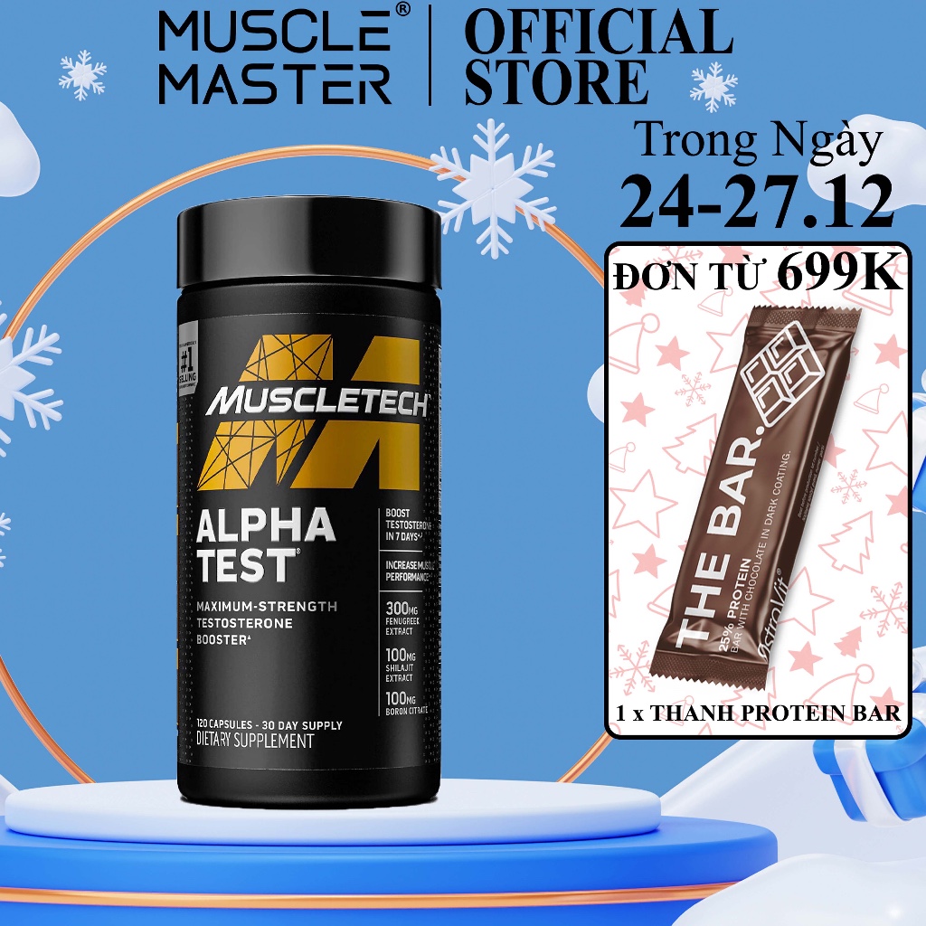 Thực Phẩm Bổ Sung Tăng Test Tốt Nhất MuscleTech Alpha Test 120 Viên