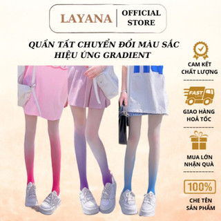 Quần tất giấy nữ chuyển đổi màu sắc LAYANA hiệu ứng Gradient hottrend_LAYANA STORE