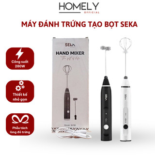 Máy tạo bọt cà phê cầm tay SEKA SK-788 pha chế tiện lợi, máy đánh trứng, đánh kem, cafe kèm sạc pin