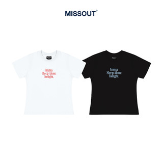 Áo Baby Tee Sleep Alone Missout - Black/White