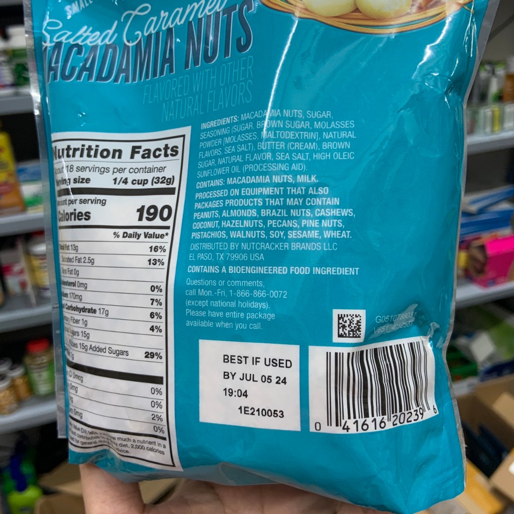 Hạt macca tẩm caramel date 7/24 Hoody Salted Caramel Macadamia Nuts - EDS Mart