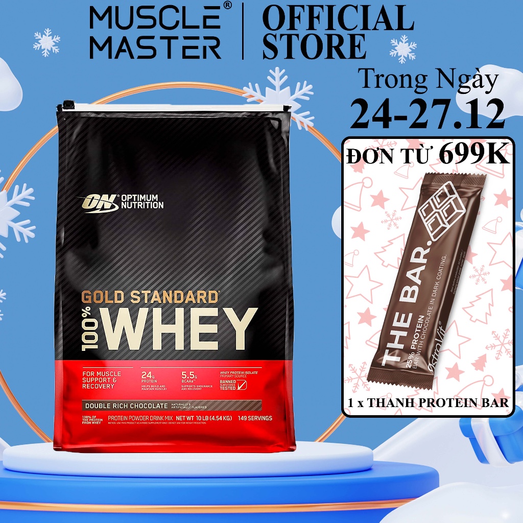 Sữa Bột Tăng Cơ Cao Cấp ON GOLD STANDARD 100% WHEY 10lbs