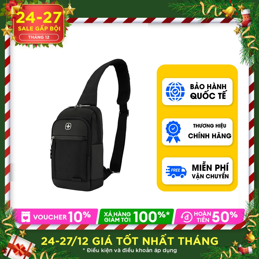 Túi đeo chéo Reload WENGER - THỤY SĨ : Chất liệu vải mật độ cao bền chắc được phủ chống thấm nước