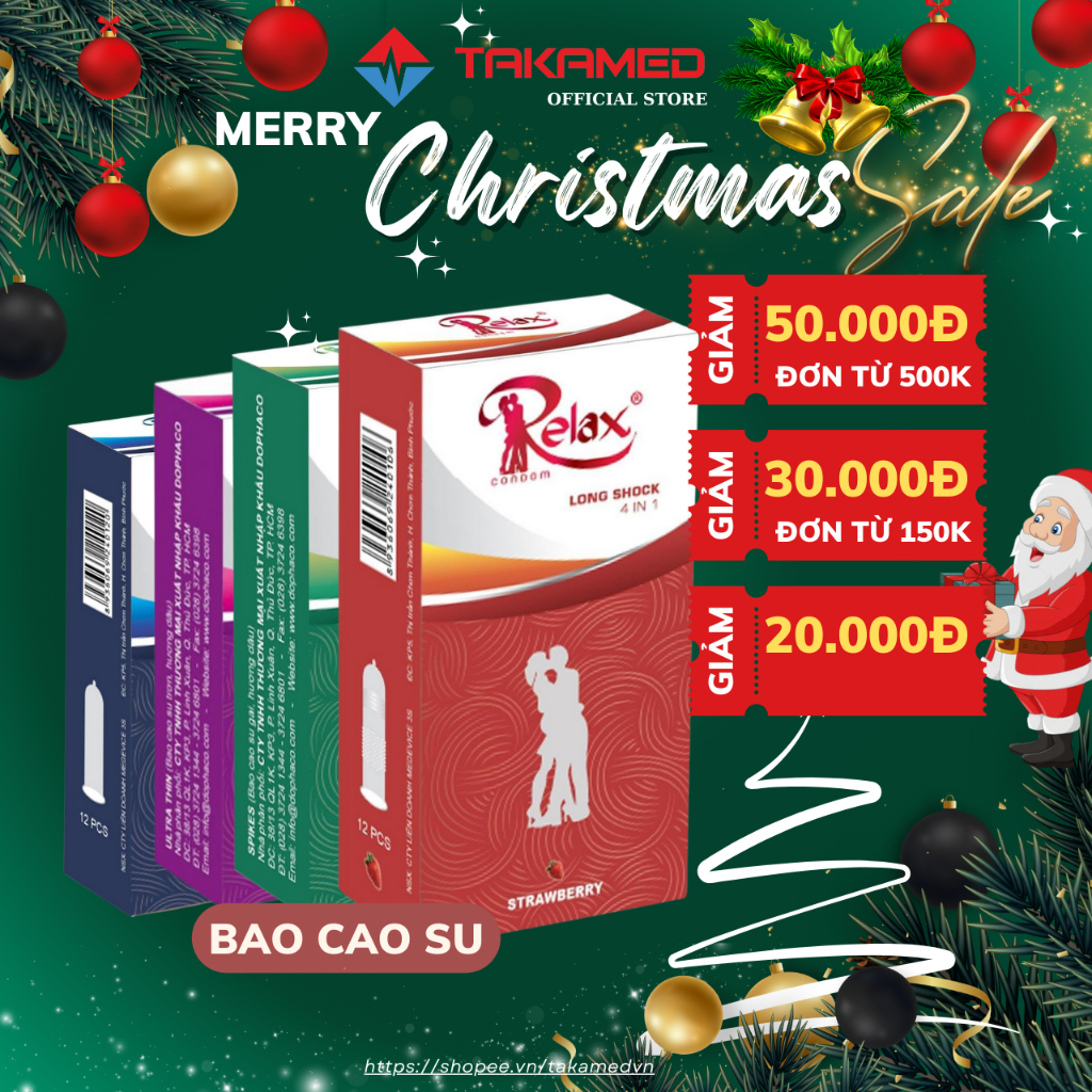 Bao cao su Relax siêu mỏng, gel bôi trơn nhiều, kéo dài thời gian quan hệ, hương dâu nhẹ nhàng