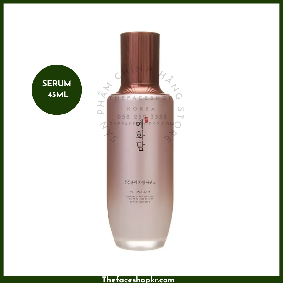 Serum dưỡng ẩm chống lão hóa dưỡng sáng mờ nếp nhăn TheFaceShop Yehwadam Heaven Grade Ginseng Rejuvenating Serum 45ml