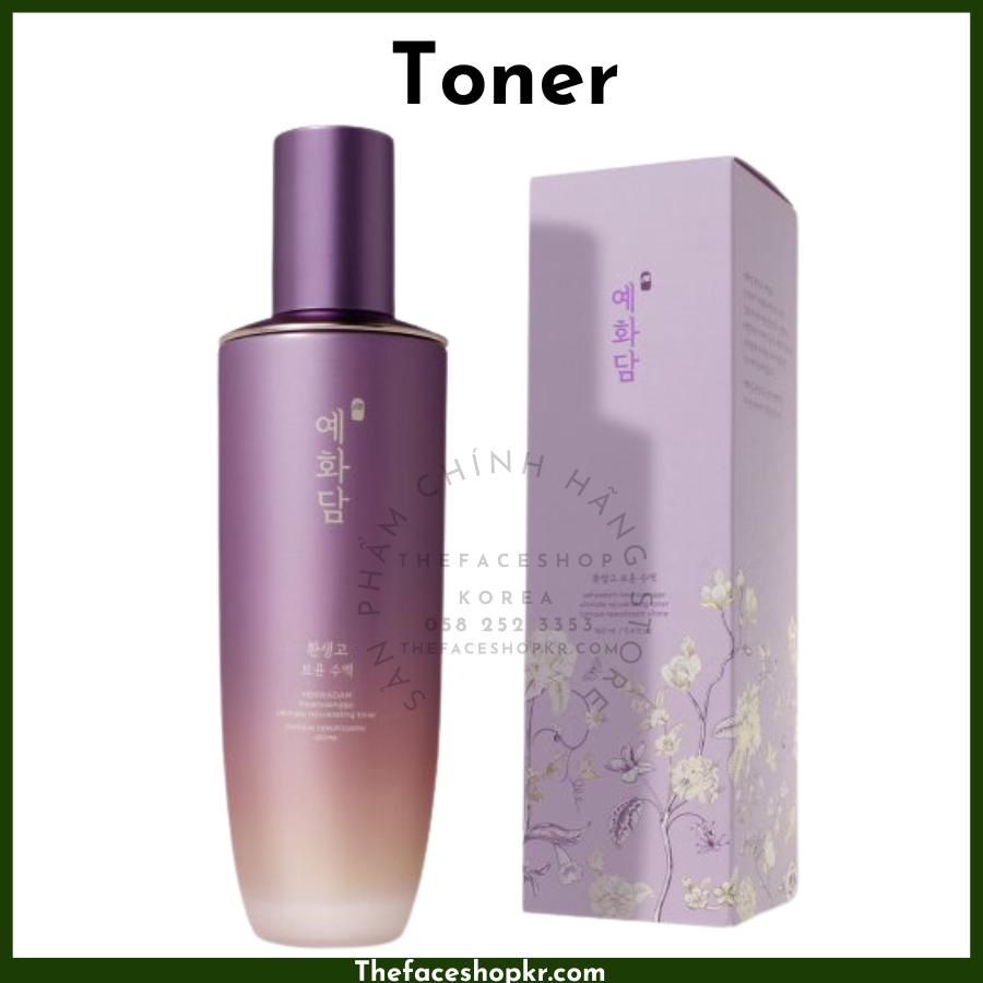 Nước hoa hồng dưỡng ẩm se khít lỗ chân lông cấp ẩm The Face Shop Yehwadam Hwansaenggo Ultimate Rejuvenating Toner 160ml