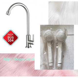 Vòi rửa chén inox - vòi sen nhựa