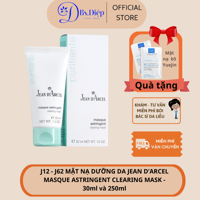 J12 - J62 Mặt Nạ dưỡng da Jean D’Arcel Masque Astringent Clearing Mask - 30ml và 250ml