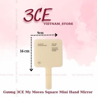 Gương 3ce my moves square mini hand mirror nhỏ