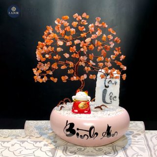 Cây Tài Lộc Phong Thủy Cây Đá Để Bàn Trang Trí, Giúp Chiêu Tài Lộc - Tăng May Mắn Bình An Lador Jewwlry