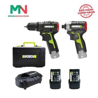  Combo Máy Vặn Vít Máy Khoan Dùng Pin 12V Worx WU920X WU131-11 WU132-11,WU131-00 WU132-00 - Chính Hãng 