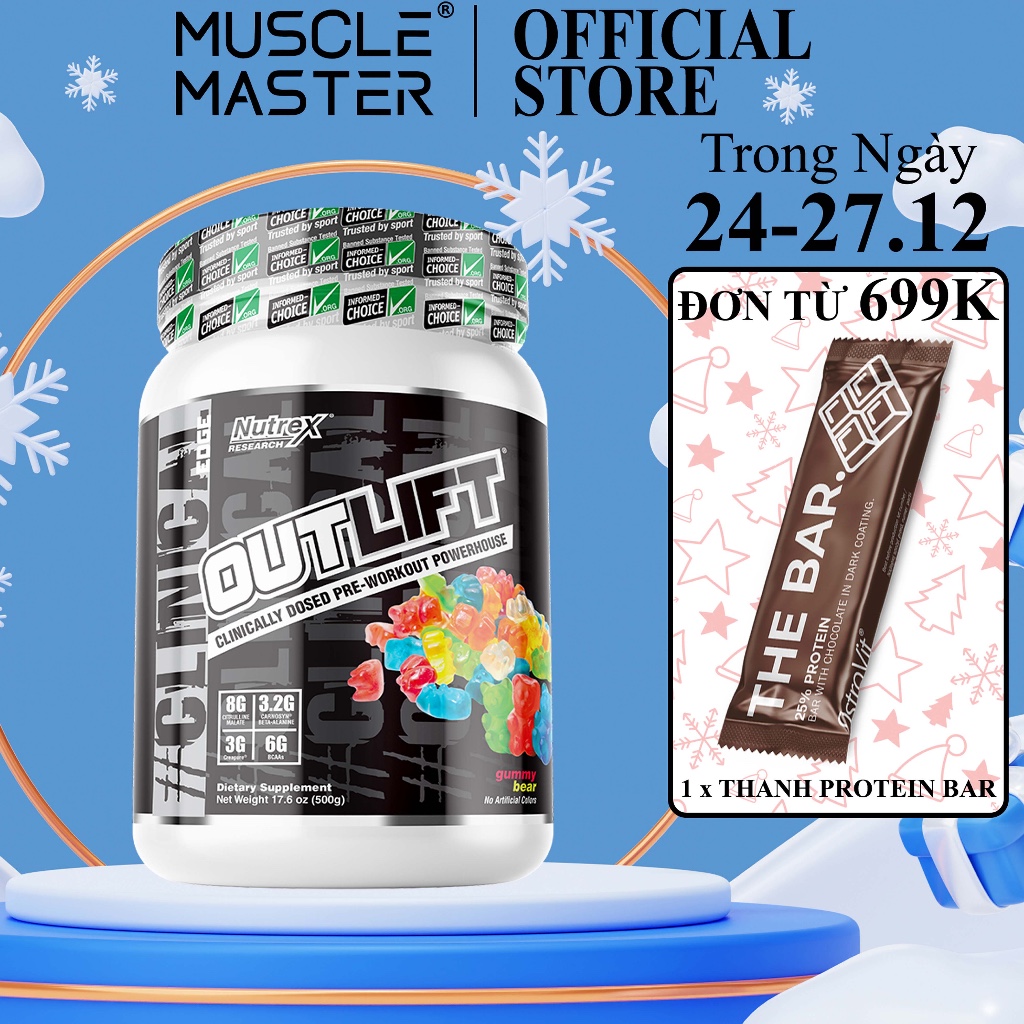 Thực Phẩm Bổ Sung Tăng Sức Mạnh Nutrex Outlift 20 Lần Dùng