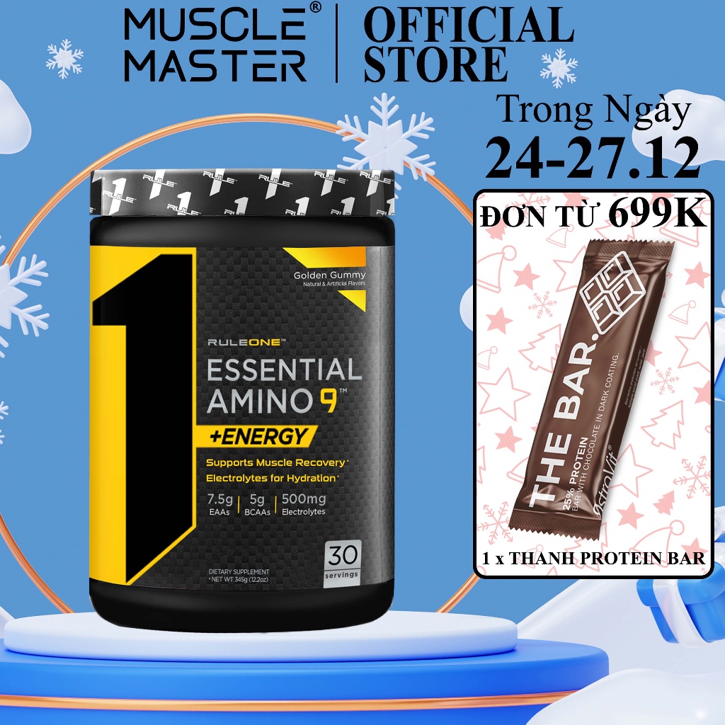 Thực Phẩm Bổ Sung Rule 1 Essential Amino 9 EAA + Energy 30 Lần Dùng