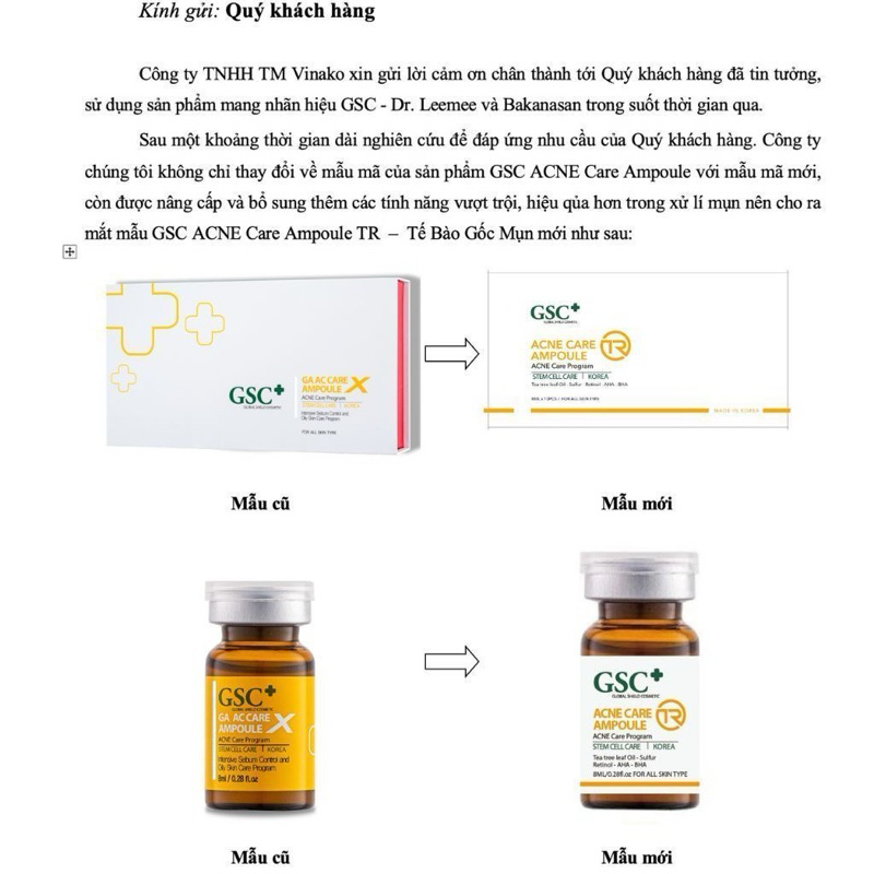 Tế bào gốc giảm mụn thâm KBA+