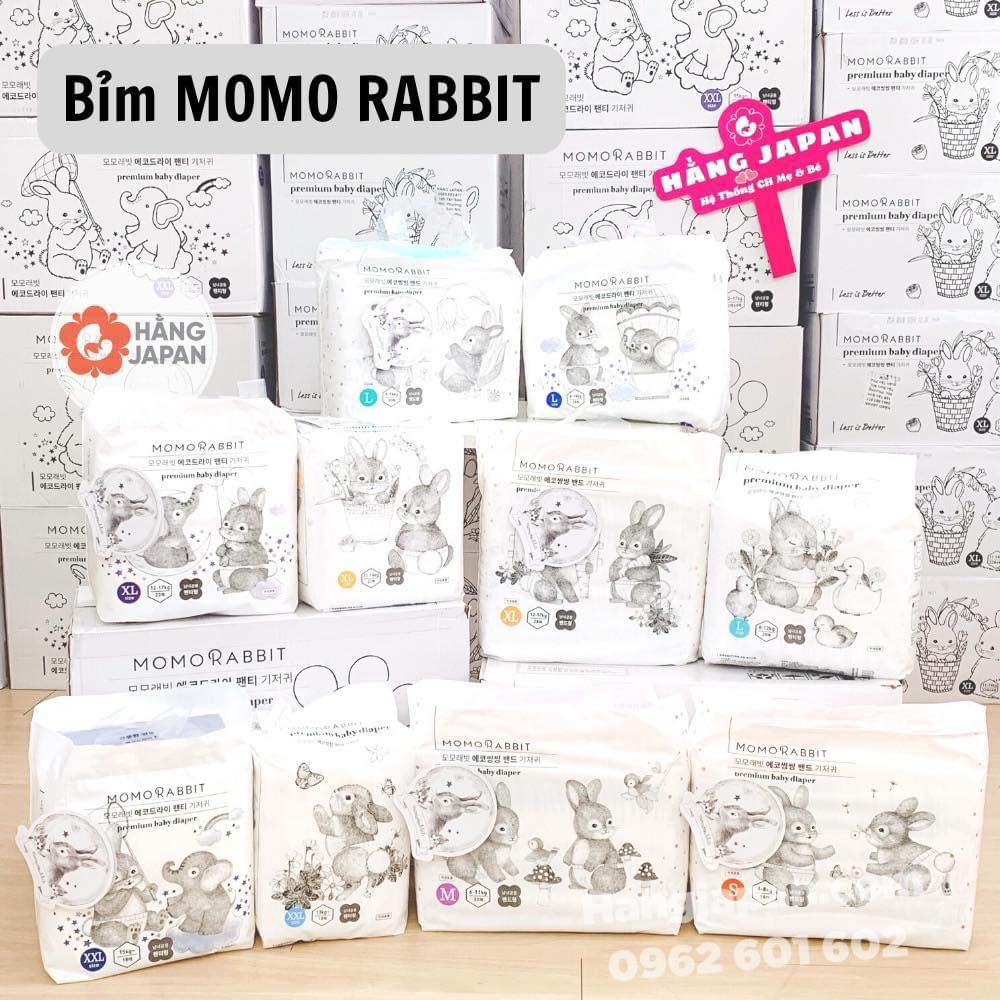 Tã/ bỉm Momo Rabbit dán/ quần đủ size S36/ M32/ L30/ XL28/ L28/ XL22/ XXL18/ M30 nội địa Hàn Quốc