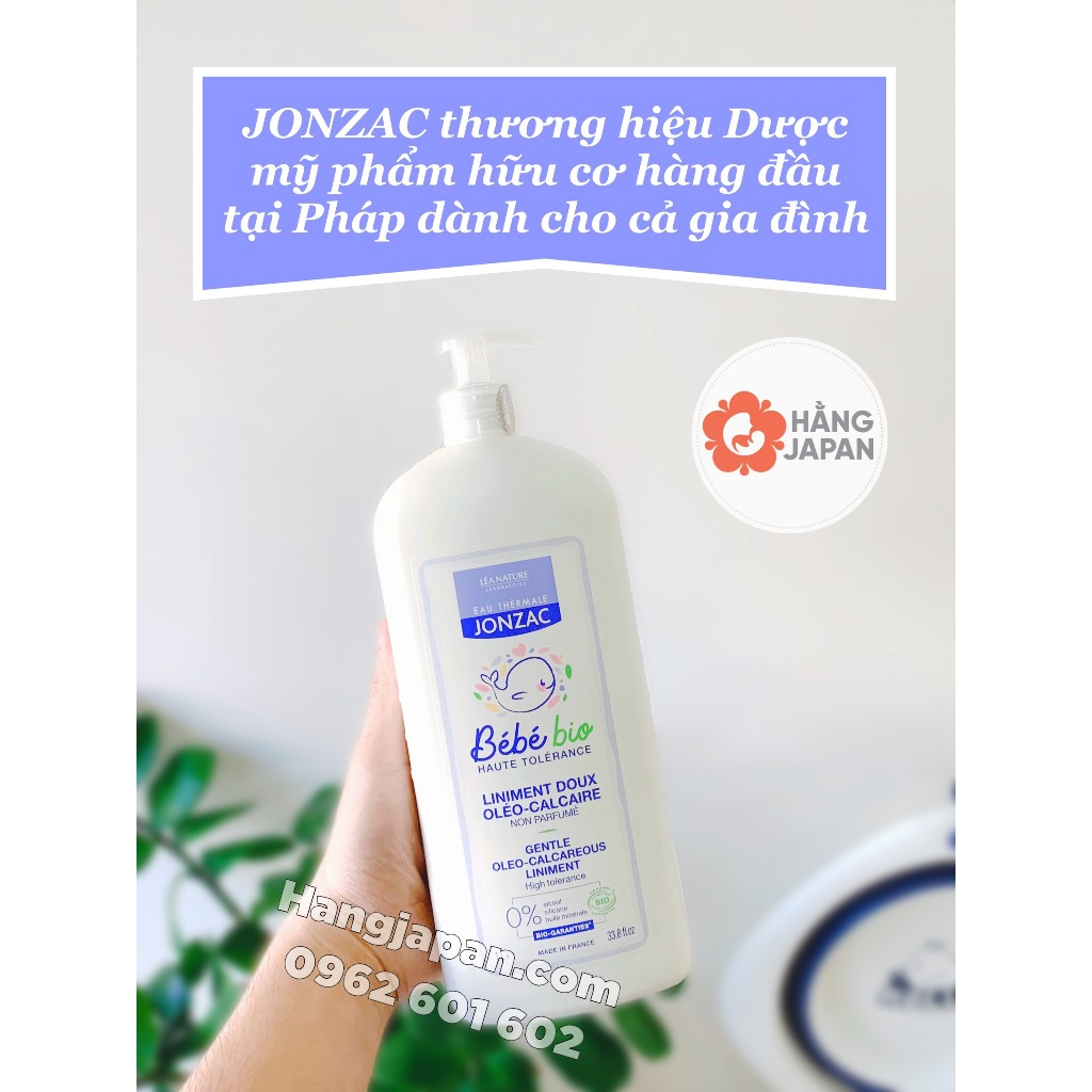 Bộ sản phẩm hữu cơ Jonzac vệ sinh thay tã bỉm chống hăm khử mùi cho bé từ sơ sinh hàng chính hãng