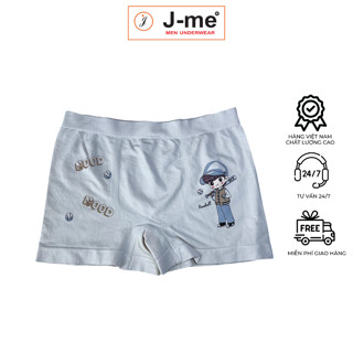 Quần lót bé trai J-me, Kiểu dáng Boxer, Hoa văn bạn trai và bóng chay, Chất liệu Modal và Spandex - JMTE177SH