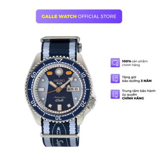  Đồng hồ cơ nam Seiko SRPK37K1 mặt kính Hardlex chống nước 10ATM ấn tượng dây dù đeo tay cao cấp sang trọng 