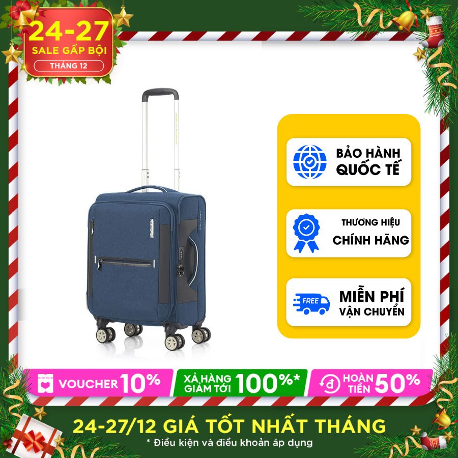 Vali kéo Droyce AMERICAN TOURISTER - MỸ size Cabin Vali kéo vải có thiết kế thời trang, hiện đại và trọng lượng nhẹ