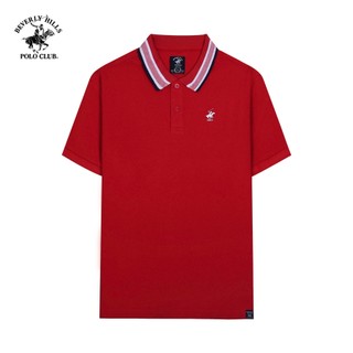 Beverly Hills Polo Club-Áo polo Ngắn tay Nam Regular Fit Đỏ Pha phối-PMRSW23TL007