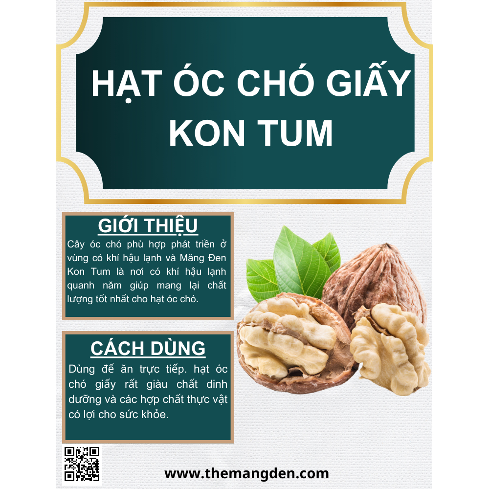 Hạt Óc Chó Giấy The Măng Đen 250g Đặc Sản Măng Đen Kon Tum