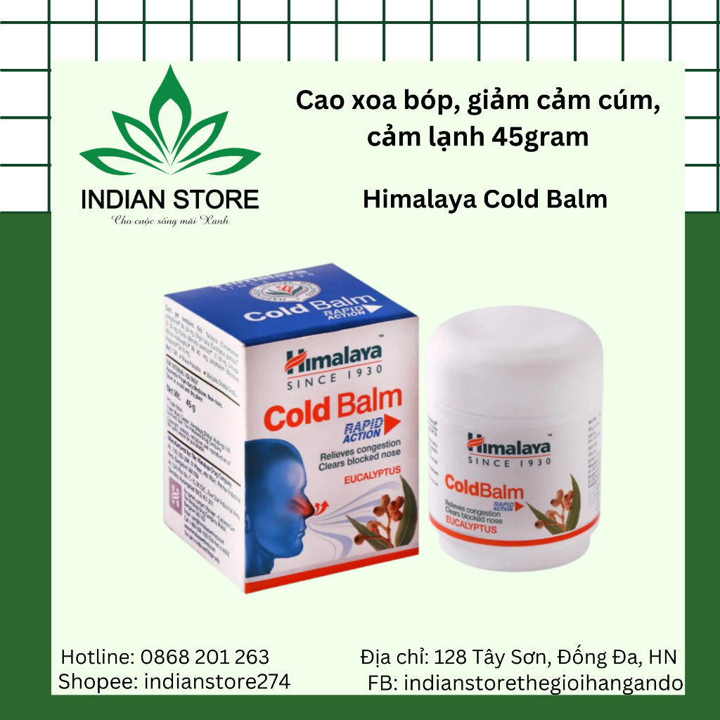 Dầu Himalaya Cold Balm - Giảm nhanh các triệu chứng cảm lạnh
