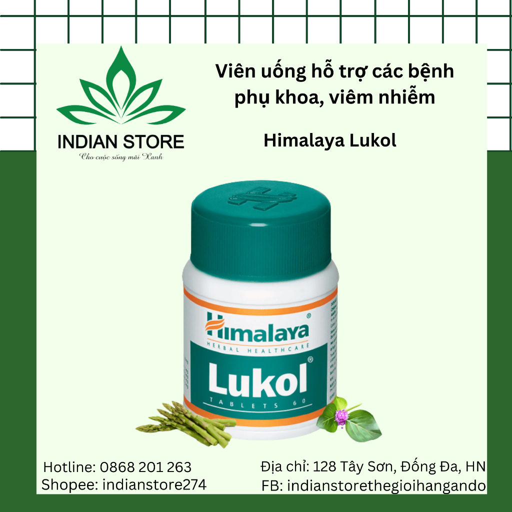 Himalaya Lukol - Viên uống hỗ trợ cải thiện các vấn đề phụ khoa phụ nữ