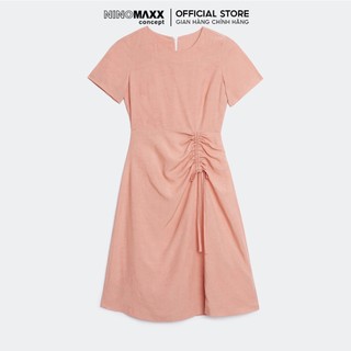N&m đầm linen nữ thời trang rút dây cổ tròn 2306003